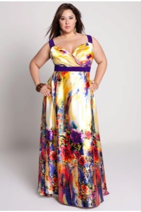 Lange jurk voor vrouwen met overgewicht