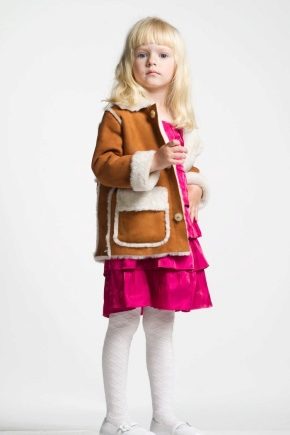 Dětský kožený kabát pro dívky