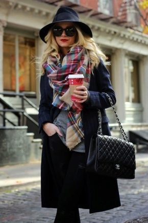 Checked scarf