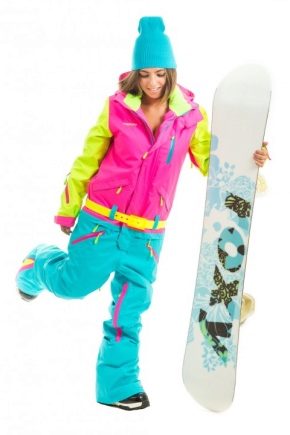 Kvinders kostume til et snowboard