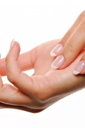 Clear gel polish manicure