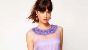 Lila jurk: populaire modellen en wat te dragen?