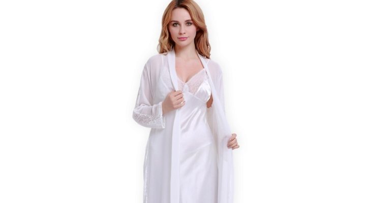 Rochie de mătase albă