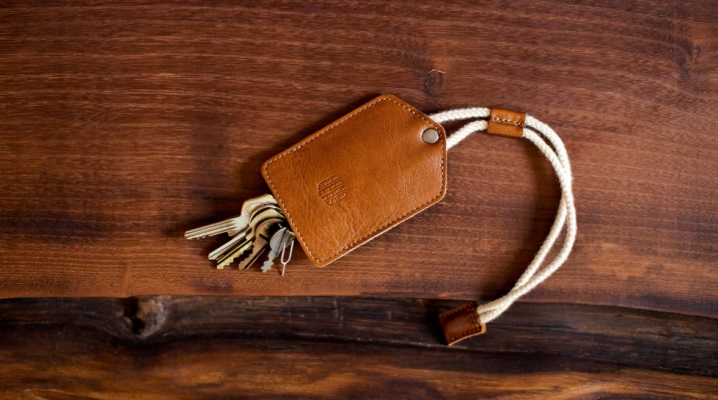 Porte-clés pour hommes en cuir