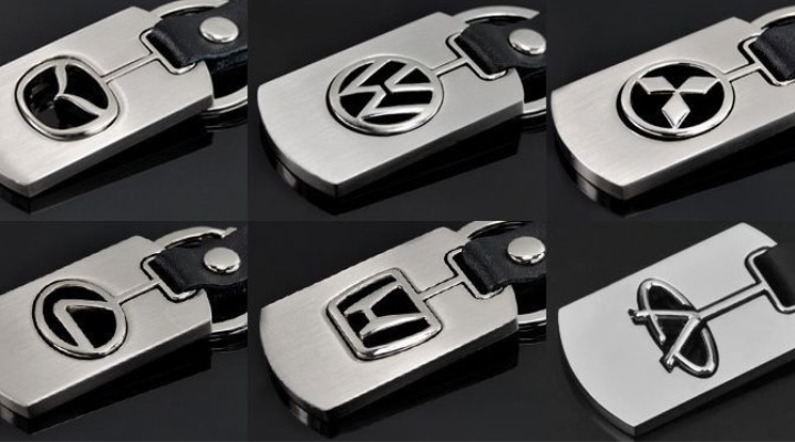 سلسلة المفاتيح مع شعار لمفاتيح السيارة