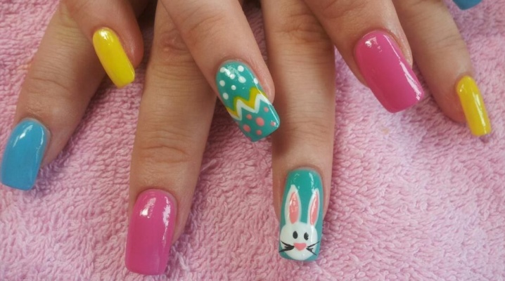 Manicure with a bunny
