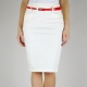 Apa yang boleh saya pakai dengan skirt pensil putih?