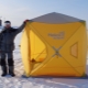 Téli kocka sátrak a halászathoz: típusok, ajánlások kiválasztásra és felhasználásra