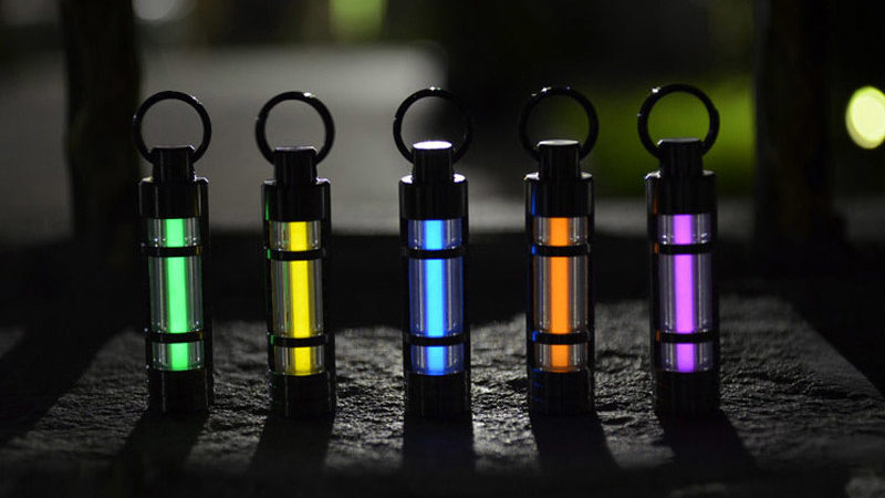 Nite Tritium Gadget Keyring Glowring Glow Stick Cat Pet 